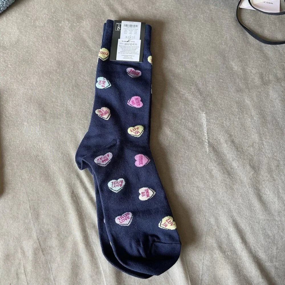J.Crew Mens Candy Socks Blue One Size Office Casual Preppy Modern Style BL667